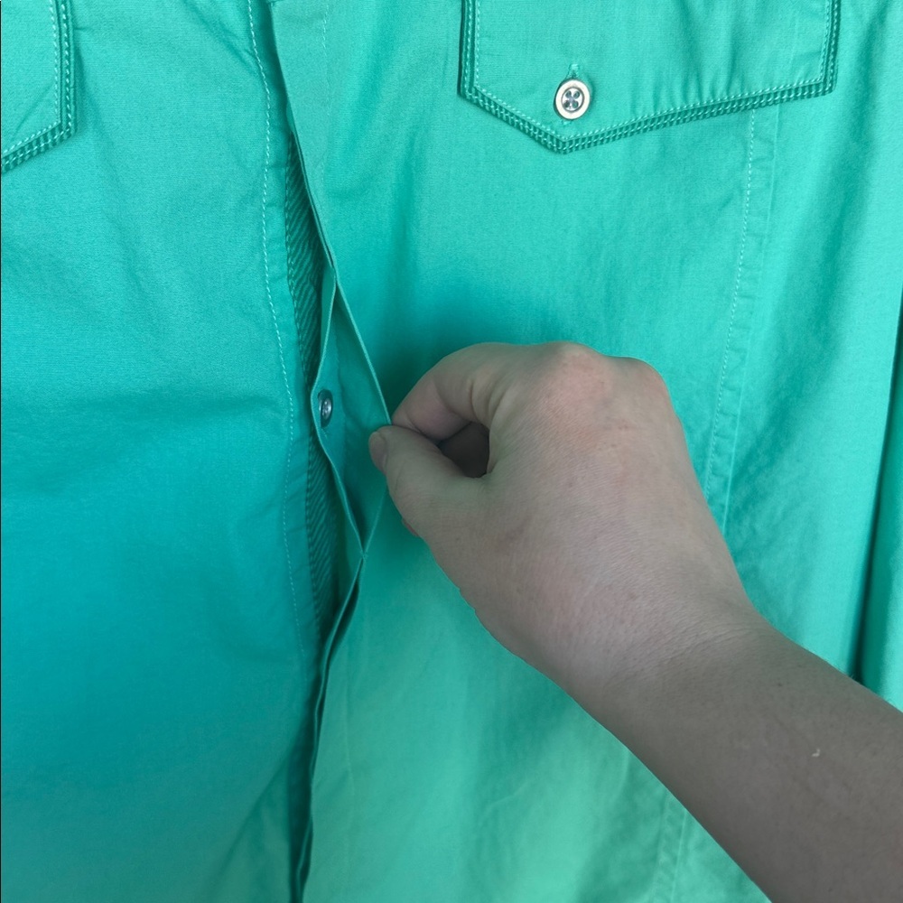 Wrangler Mint Green Collared Shirt - Picture 3 of 7
